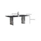 Black Stone Dining Table Set with Solid Back Chairs 1/2/4/5/7 Pcs Modern Dinette Set Clearhalo 'Dining Room Sets' 'Dining Tables & Seating' 'dining_room_set' 'furn' 'furn_dining_room_set' 'Furniture' 'Kitchen & Dining Furniture' 6711820