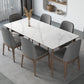 Contemporary Style 1/2/4/5/7 Pieces Dining Chairs Set Stone Rectangle Furniture