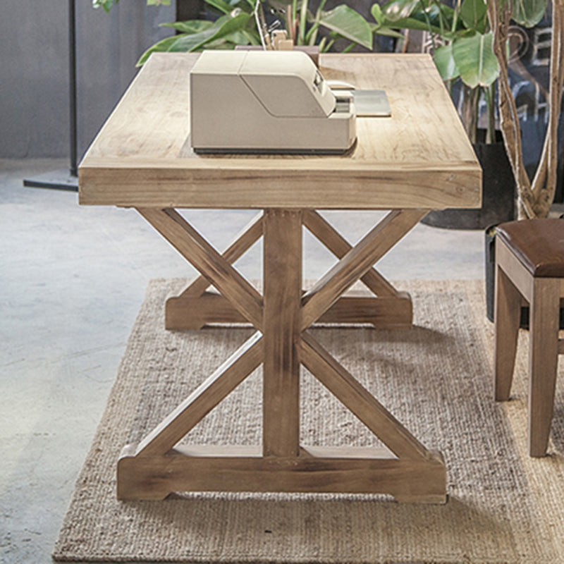 Distressed Pine Wood Dining Set 1/2 Pieces Industrial Dinette Set for Home Clearhalo 'Dining Room Sets' 'Dining Tables & Seating' 'dining_room_set' 'furn' 'furn_dining_room_set' 'Furniture' 'Kitchen & Dining Furniture' 6711901