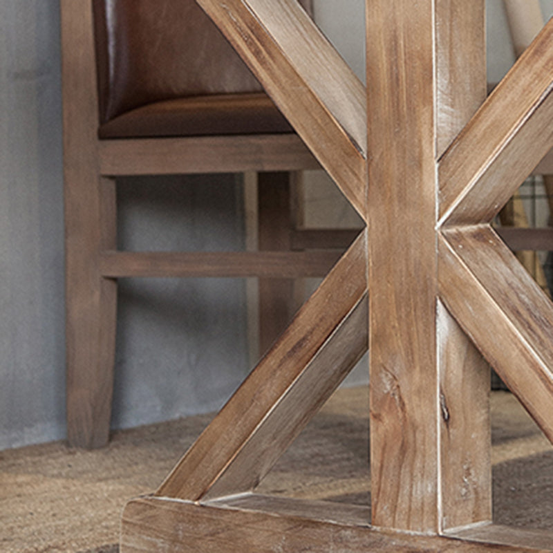 Distressed Pine Wood Dining Set 1/2 Pieces Industrial Dinette Set for Home Clearhalo 'Dining Room Sets' 'Dining Tables & Seating' 'dining_room_set' 'furn' 'furn_dining_room_set' 'Furniture' 'Kitchen & Dining Furniture' 6711908