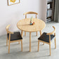 Natural Finish Rubberwood Dining Set 1/3/4/5 Pieces Modern Dinette Set