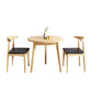Natural Finish Rubberwood Dining Set 1/3/4/5 Pieces Modern Dinette Set