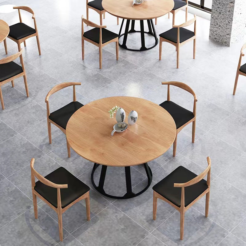Wood Finish Dining Set 1/2/3/5 Pieces Modern Solid Wood Dinette Set Clearhalo 'Dining Room Sets' 'Dining Tables & Seating' 'dining_room_set' 'furn' 'furn_dining_room_set' 'Furniture' 'Kitchen & Dining Furniture' 6711933
