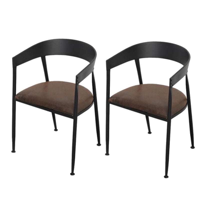 Brown Solid Wood Furniture with Chairs 1/2/3/5 Pcs Industrial Dinette Set 2 Black Chairs Clearhalo 'Dining Room Sets' 'Dining Tables & Seating' 'dining_room_set' 'furn' 'furn_dining_room_set' 'Furniture' 'Kitchen & Dining Furniture' 6711970