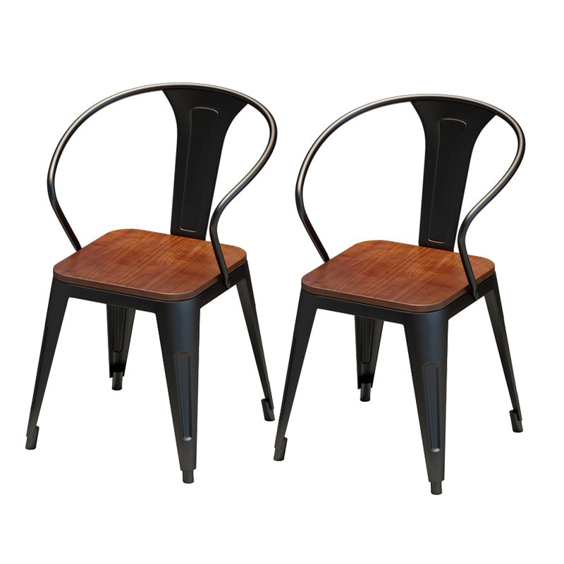 Brown Solid Wood Furniture with Chairs 1/2/3/5 Pcs Industrial Dinette Set 2 Brown Chairs Clearhalo 'Dining Room Sets' 'Dining Tables & Seating' 'dining_room_set' 'furn' 'furn_dining_room_set' 'Furniture' 'Kitchen & Dining Furniture' 6711972