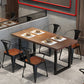Brown Solid Wood Furniture with Chairs 1/2/3/5 Pcs Industrial Dinette Set 5 Pieces: Table, 4 Chairs Clearhalo 'Dining Room Sets' 'Dining Tables & Seating' 'dining_room_set' 'furn' 'furn_dining_room_set' 'Furniture' 'Kitchen & Dining Furniture' 6711974