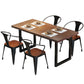 Brown Solid Wood Furniture with Chairs 1/2/3/5 Pcs Industrial Dinette Set Clearhalo 'Dining Room Sets' 'Dining Tables & Seating' 'dining_room_set' 'furn' 'furn_dining_room_set' 'Furniture' 'Kitchen & Dining Furniture' 6711979