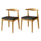Modern Solid Wood Furniture 1/2/5/7 Pcs Standard Height Dining Room Table Set in Natural 2 Wood Chairs Clearhalo 'Dining Room Sets' 'Dining Tables & Seating' 'dining_room_set' 'furn' 'furn_dining_room_set' 'Furniture' 'Kitchen & Dining Furniture' 6711995
