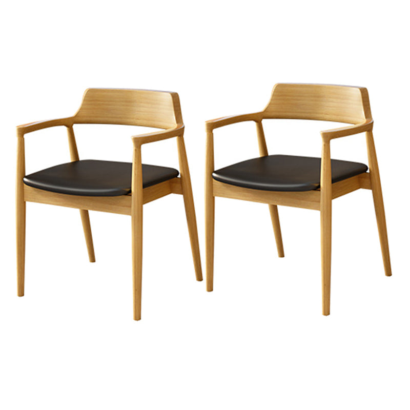 Modern Solid Wood Furniture 1/2/5/7 Pcs Standard Height Dining Room Table Set in Natural 2 Natural Chairs Clearhalo 'Dining Room Sets' 'Dining Tables & Seating' 'dining_room_set' 'furn' 'furn_dining_room_set' 'Furniture' 'Kitchen & Dining Furniture' 6711997