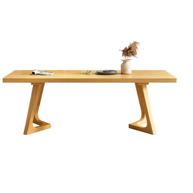 Modern Solid Wood Furniture 1/2/5/7 Pcs Standard Height Dining Room Table Set in Natural Wood 94"L x 31"W Clearhalo 'Dining Room Sets' 'Dining Tables & Seating' 'dining_room_set' 'furn' 'furn_dining_room_set' 'Furniture' 'Kitchen & Dining Furniture' 6712000