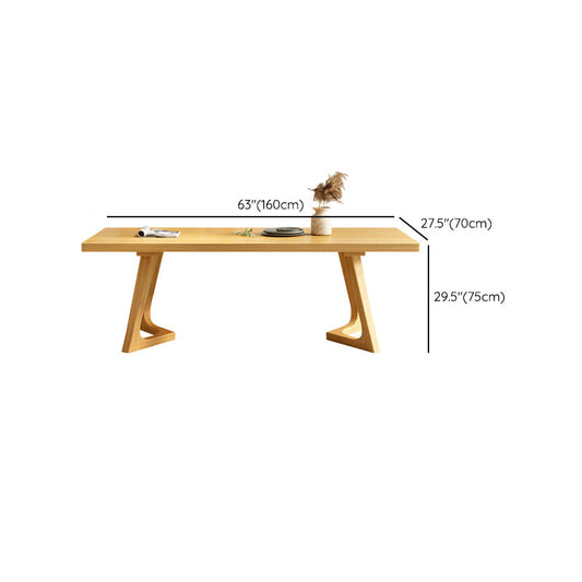 Modern Solid Wood Furniture 1/2/5/7 Pcs Standard Height Dining Room Table Set in Natural Clearhalo 'Dining Room Sets' 'Dining Tables & Seating' 'dining_room_set' 'furn' 'furn_dining_room_set' 'Furniture' 'Kitchen & Dining Furniture' 6712007