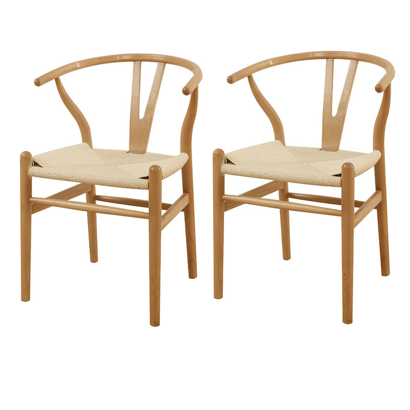 Zeitgenössische massive Holzmöbel 1/2/5/7 PCs Esszimmertisch in Natur