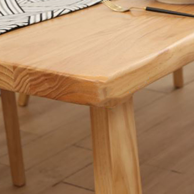 Zeitgenössische massive Holzmöbel 1/2/5/7 PCs Esszimmertisch in Natur