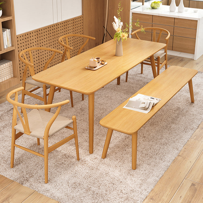 Modern massief houten meubels 1/2/4/6/7 PCS Standaardhoogte eetkamertafel set
