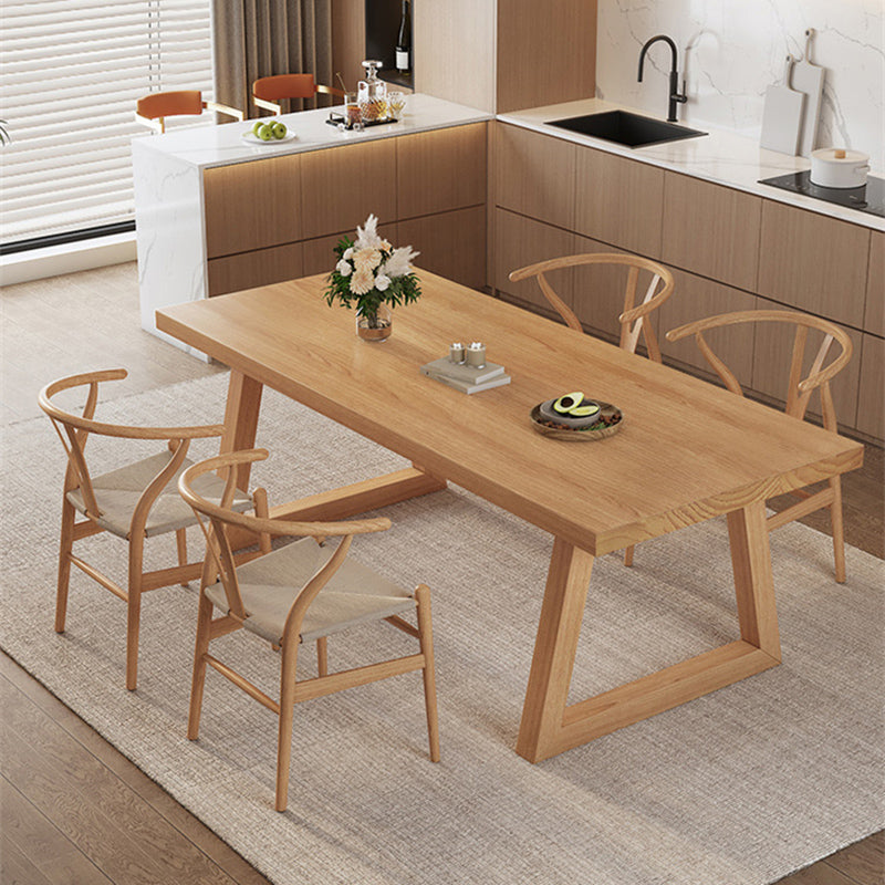 Modern massief houten meubels 1/2/3/4/5/6/7 PCS Standaardhoogte eetkamertafel set