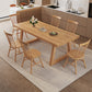 Modern massief houten meubels 1/2/3/4/5/6/7 PCS Standaardhoogte eetkamertafel set