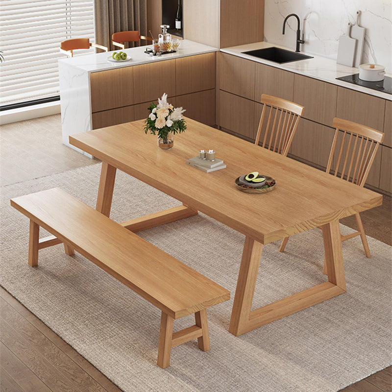 Modern massief houten meubels 1/2/3/4/5/6/7 PCS Standaardhoogte eetkamertafel set