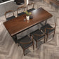 Mobili in legno massiccio marrone con sedie a corno di mucca 1/5/7 PC set di dinette moderna