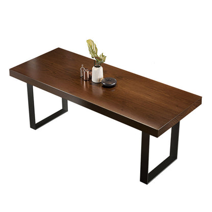 Mobili in legno massiccio marrone con sedie a corno di mucca 1/5/7 PC set di dinette moderna