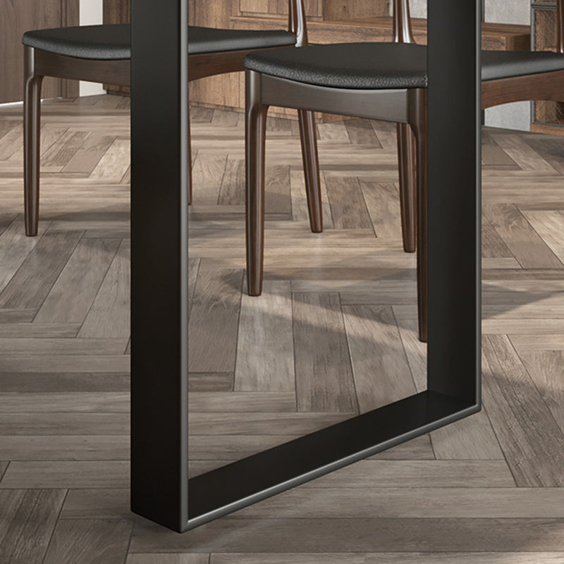 Mobili in legno massiccio marrone con sedie a corno di mucca 1/5/7 PC set di dinette moderna