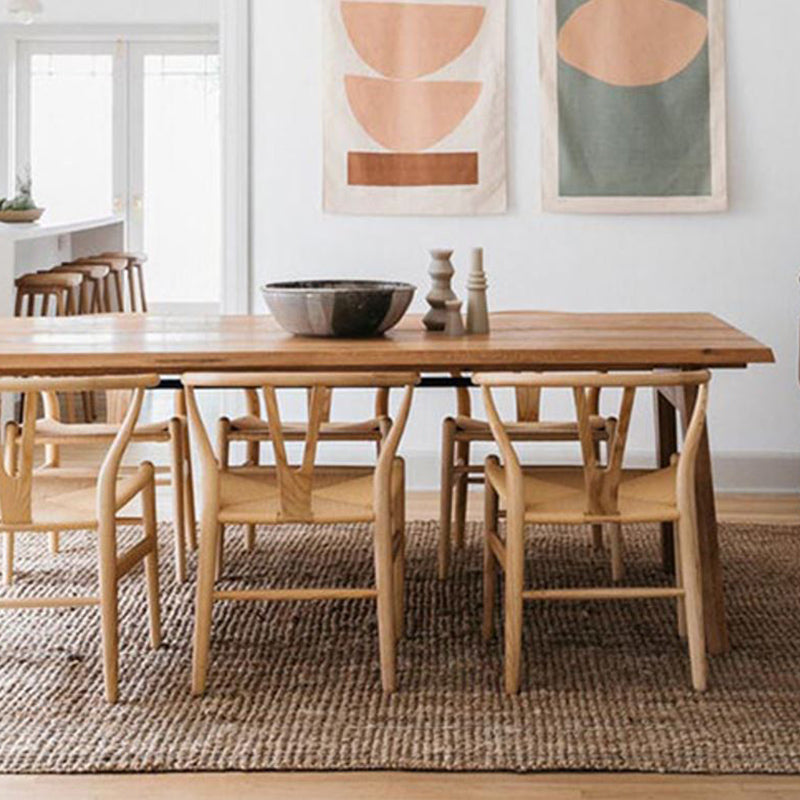 Standard Solid Wood Dining Set 1/10 Pcs Modern Dinette Set with Brown Frame for Home