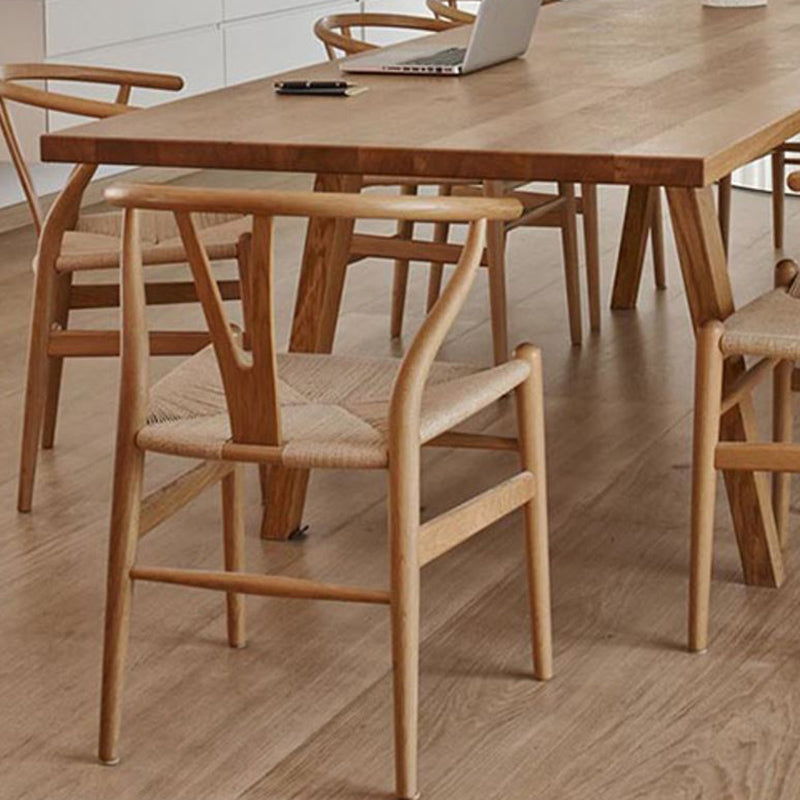 Standard Solid Wood Dining Set 1/10 Pcs Modern Dinette Set with Brown Frame for Home