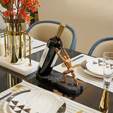 Porta bottiglia di vino in vetro moderno per vetro moderno di wine con piano da banco -10,6 "x4,3" x7.5 "