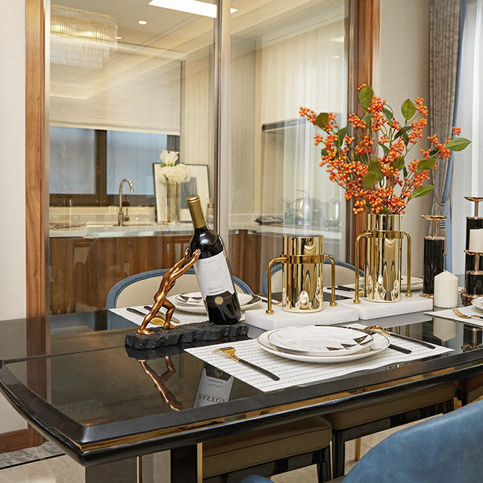 Porta bottiglia di vino in vetro moderno per vetro moderno di wine con piano da banco -10,6 "x4,3" x7.5 "