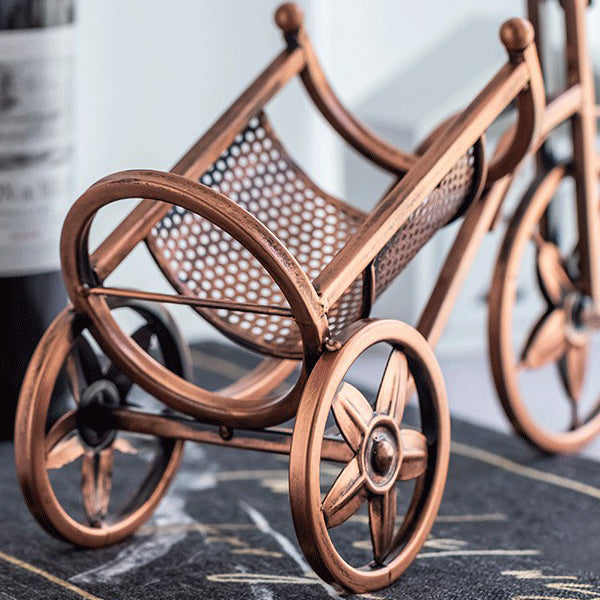 Metal Countertop Wine Glass Rack Modern Wine Bottle Holder -13.2"L x 4.7"W x 7.7"H Clearhalo 'furn' 'furn_wine_racks' 'Furniture' 'Kitchen & Dining Furniture' 'Wine Racks' 'wine_racks' 6712556