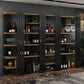 Metal Floor Bottle Wine Rack Contemporary Wine Holder with Storage Shelves Clearhalo 'furn' 'furn_wine_racks' 'Furniture' 'Kitchen & Dining Furniture' 'Wine Racks' 'wine_racks' 6712573