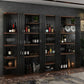 Metal Floor Bottle Wine Rack Contemporary Wine Holder with Storage Shelves Clearhalo 'furn' 'furn_wine_racks' 'Furniture' 'Kitchen & Dining Furniture' 'Wine Racks' 'wine_racks' 6712578
