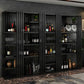 Metal Floor Bottle Wine Rack Contemporary Wine Holder with Storage Shelves Clearhalo 'furn' 'furn_wine_racks' 'Furniture' 'Kitchen & Dining Furniture' 'Wine Racks' 'wine_racks' 6712580