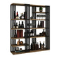 Metal Floor Bottle Wine Rack Contemporary Wine Holder with Storage Shelves Clearhalo 'furn' 'furn_wine_racks' 'Furniture' 'Kitchen & Dining Furniture' 'Wine Racks' 'wine_racks' 6712582