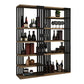 Metal Floor Bottle Wine Rack Contemporary Wine Holder with Storage Shelves Clearhalo 'furn' 'furn_wine_racks' 'Furniture' 'Kitchen & Dining Furniture' 'Wine Racks' 'wine_racks' 6712589