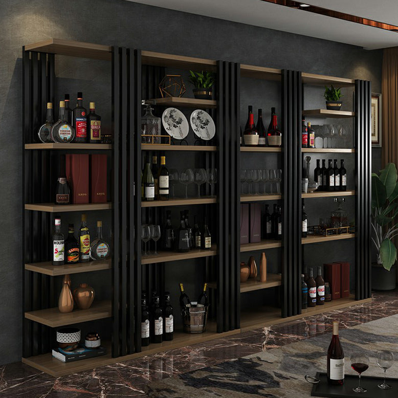 Metal Floor Bottle Wine Rack Contemporary Wine Holder with Storage Shelves Clearhalo 'furn' 'furn_wine_racks' 'Furniture' 'Kitchen & Dining Furniture' 'Wine Racks' 'wine_racks' 6712593