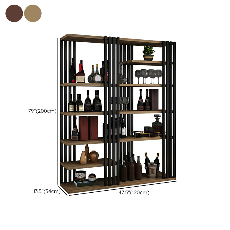 Metal Floor Bottle Wine Rack Contemporary Wine Holder with Storage Shelves Clearhalo 'furn' 'furn_wine_racks' 'Furniture' 'Kitchen & Dining Furniture' 'Wine Racks' 'wine_racks' 6712594