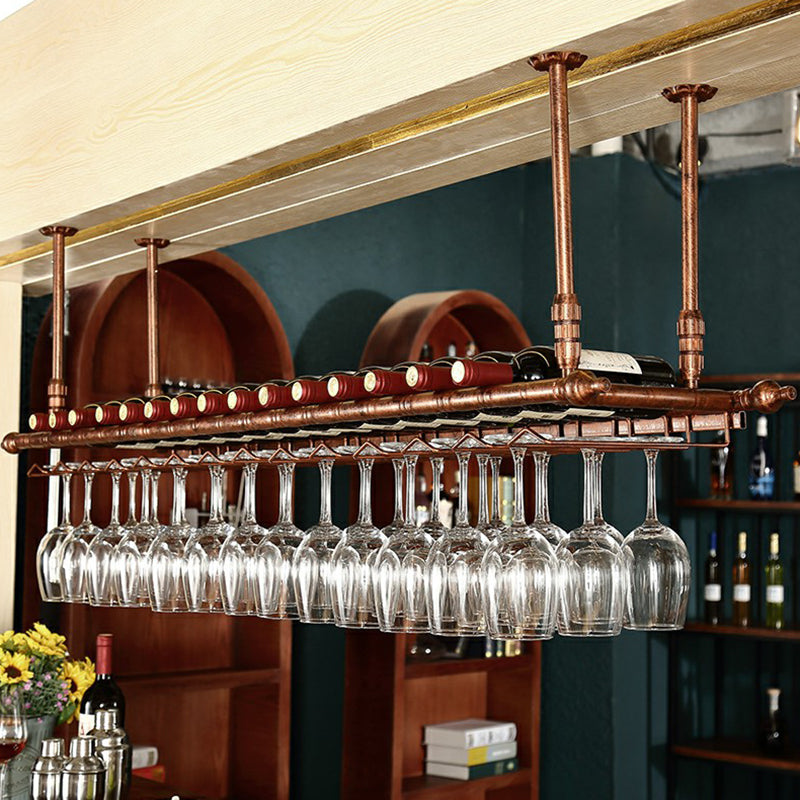 Metaalhangende wijnhouder Rack Modern Wine Rack Kit -59 "L X 11.8" W X 3.1 "H H