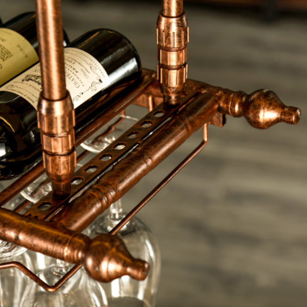 Metal Hanging Wine Holder Rack Modern Wine Rack Kit -59"L x 11.8"W x 3.1"H Clearhalo 'furn' 'furn_wine_racks' 'Furniture' 'Kitchen & Dining Furniture' 'Wine Racks' 'wine_racks' 6712622