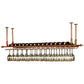 Rack de soporte de vino colgante de metal Kit de estante de vino moderno -59 "L x 11.8" W x 3.1 "H