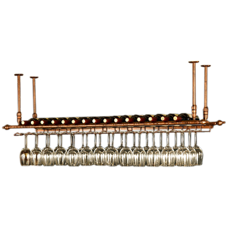 Rack de soporte de vino colgante de metal Kit de estante de vino moderno -59 "L x 11.8" W x 3.1 "H