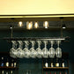 Rack de soporte de vino colgante de metal Kit de estante de vino moderno -59 "L x 11.8" W x 3.1 "H