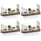 Metal Hanging Wine Holder Rack Modern Style Wine Shelf -47.2"L x 13.8"W x 5.9"H Brass 4 Piece Set Clearhalo 'furn' 'furn_wine_racks' 'Furniture' 'Kitchen & Dining Furniture' 'Wine Racks' 'wine_racks' 6712640