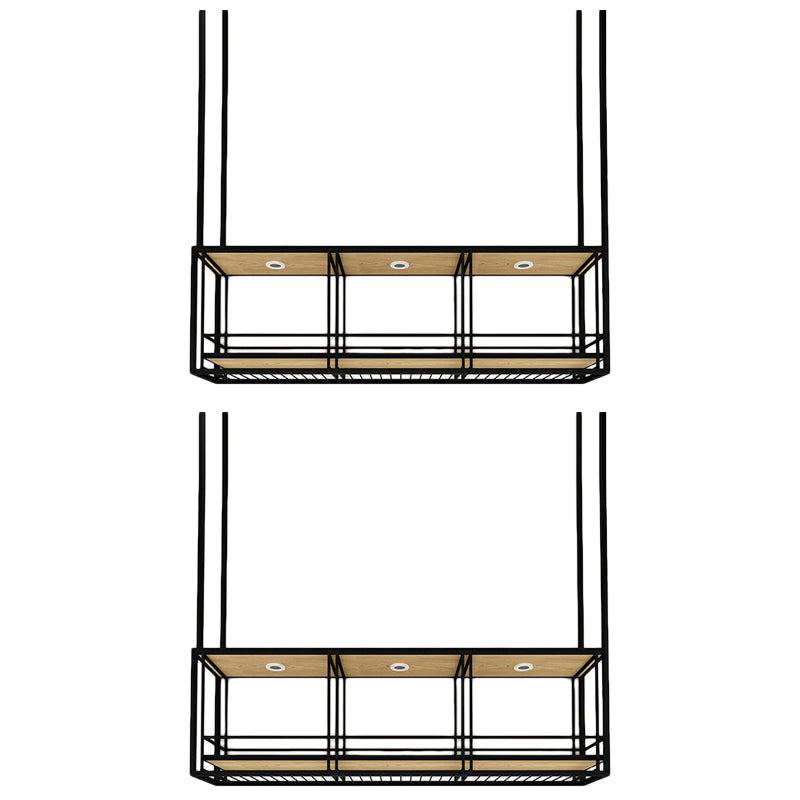 Metaalhangende wijnglasrek Moderne zwarte kleur wijnrek kit
