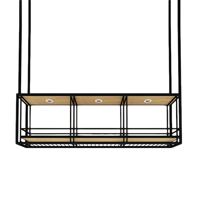 Metal Hanging Wine Glass Rack Modern Black Colour Wine Rack Kit Clearhalo 'furn' 'furn_wine_racks' 'Furniture' 'Kitchen & Dining Furniture' 'Wine Racks' 'wine_racks' 6712662