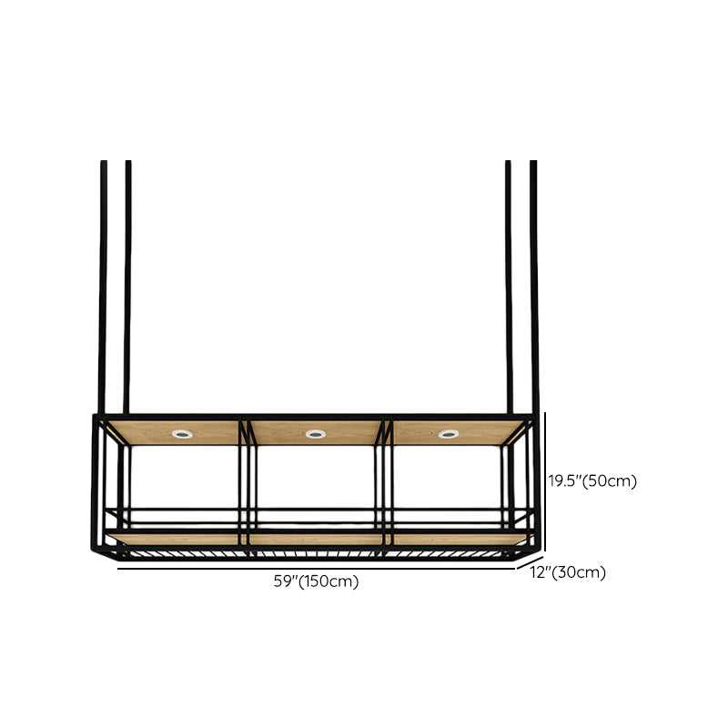 Metal Hanging Wine Glass Rack Modern Black Colour Wine Rack Kit Clearhalo 'furn' 'furn_wine_racks' 'Furniture' 'Kitchen & Dining Furniture' 'Wine Racks' 'wine_racks' 6712669