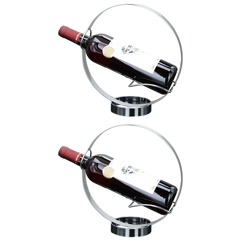 Porta bottiglia da tavolo moderna porta bottiglia di vino in metallo per soggiorno