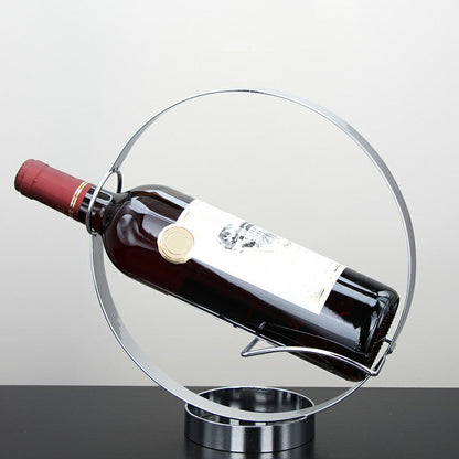 Porta bottiglia da tavolo moderna porta bottiglia di vino in metallo per soggiorno
