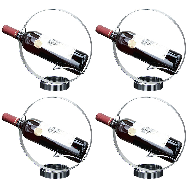Porta bottiglia da tavolo moderna porta bottiglia di vino in metallo per soggiorno