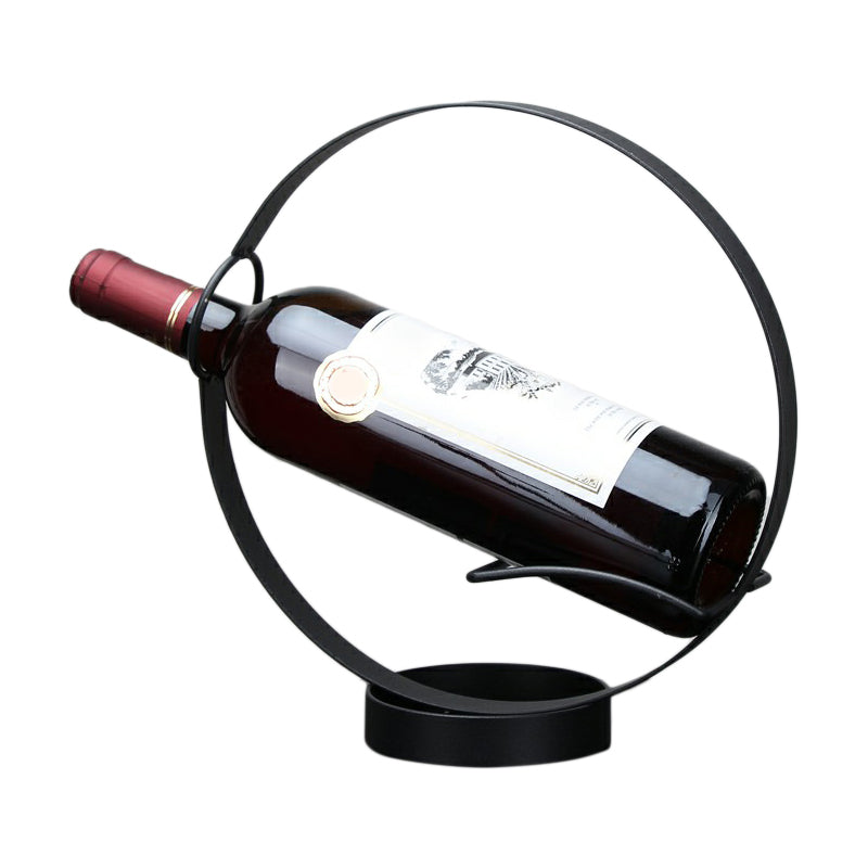 Porta bottiglia da tavolo moderna porta bottiglia di vino in metallo per soggiorno