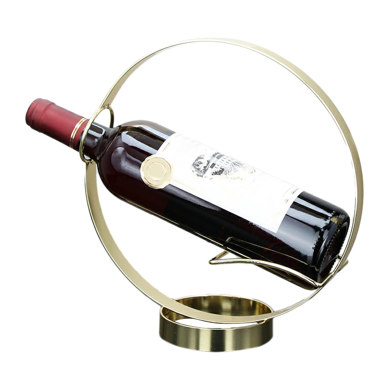 Porta bottiglia da tavolo moderna porta bottiglia di vino in metallo per soggiorno